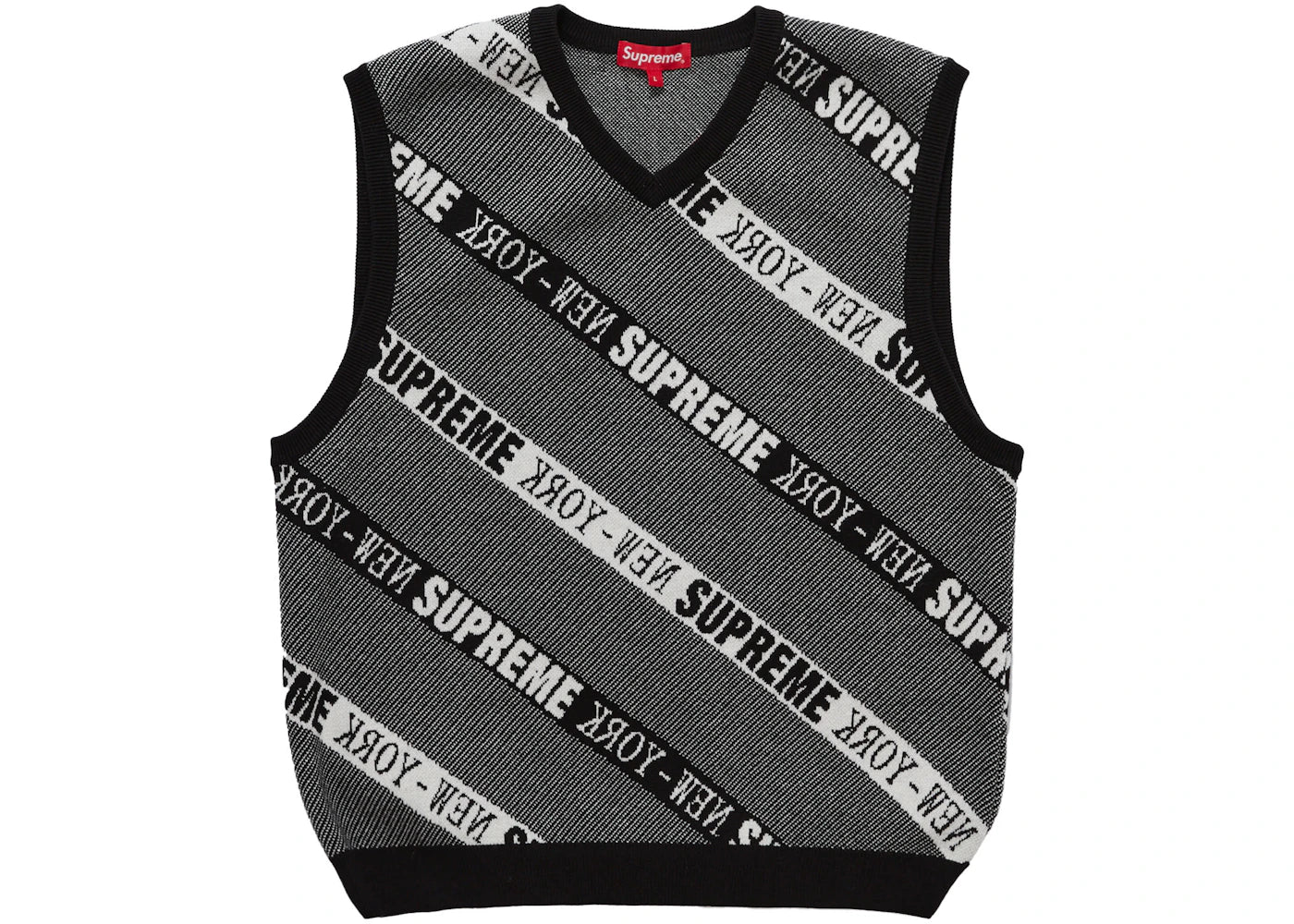 Supreme Stripe Sweater Vest (SS22) Black