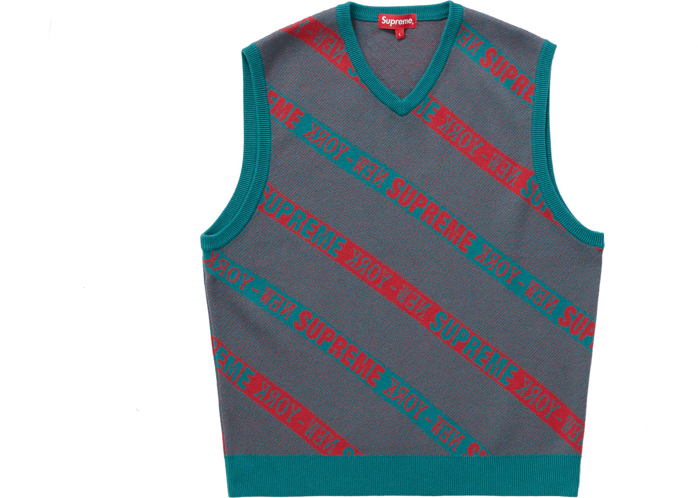 Supreme Stripe Sweater Vest (SS22) Teal