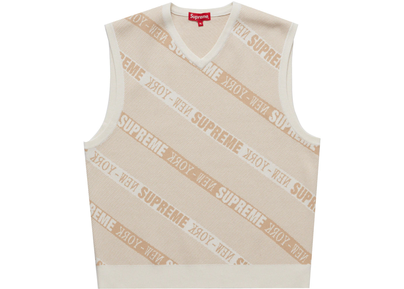 Supreme Stripe Sweater Vest (SS22) White