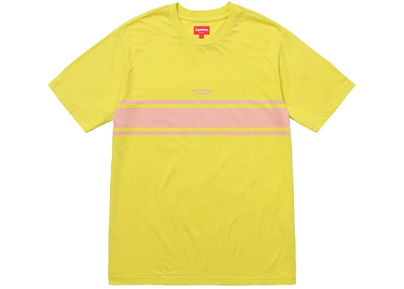 Supreme Stripe Tee Dark Yellow