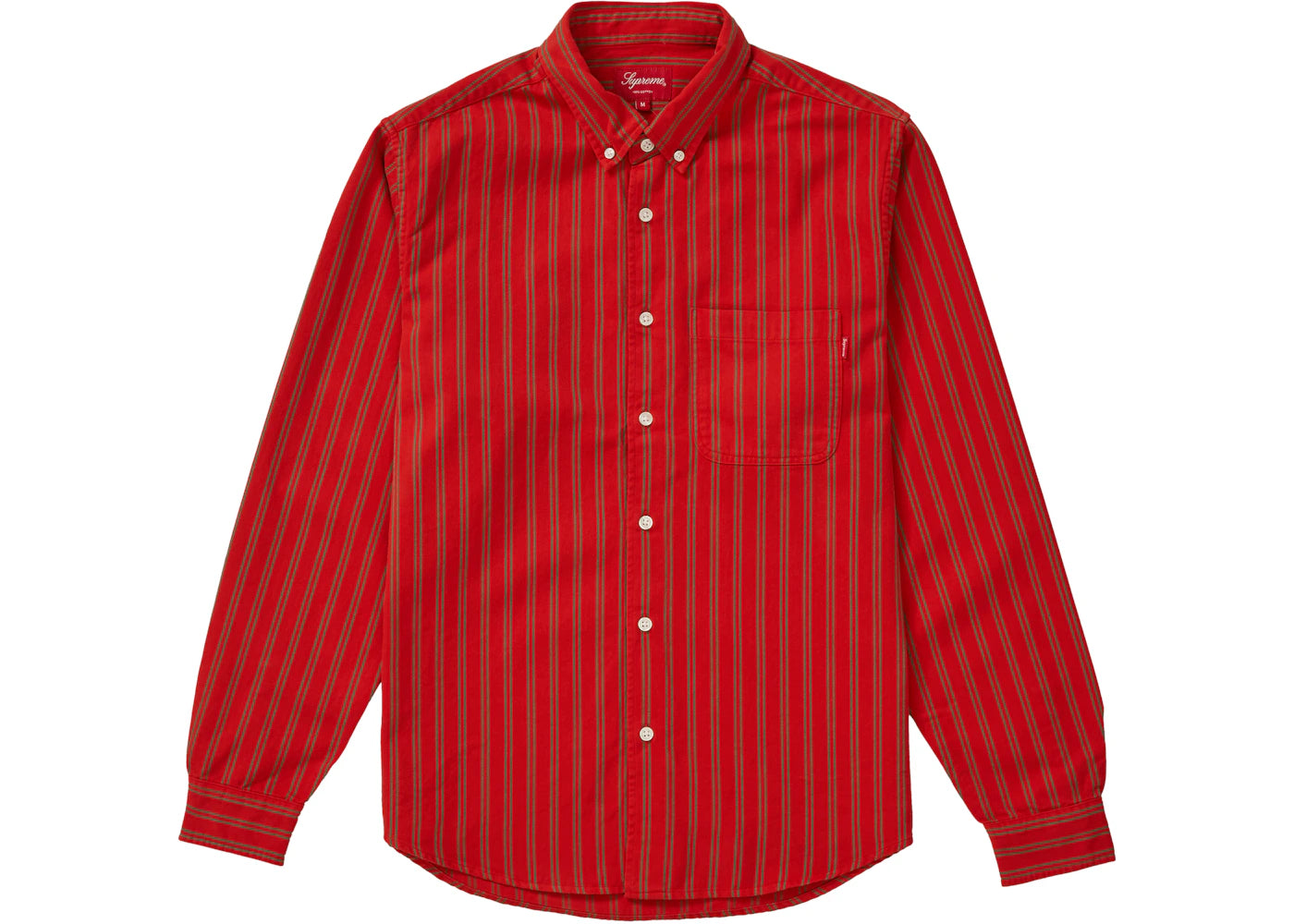 Supreme Stripe Twill Shirt Orange