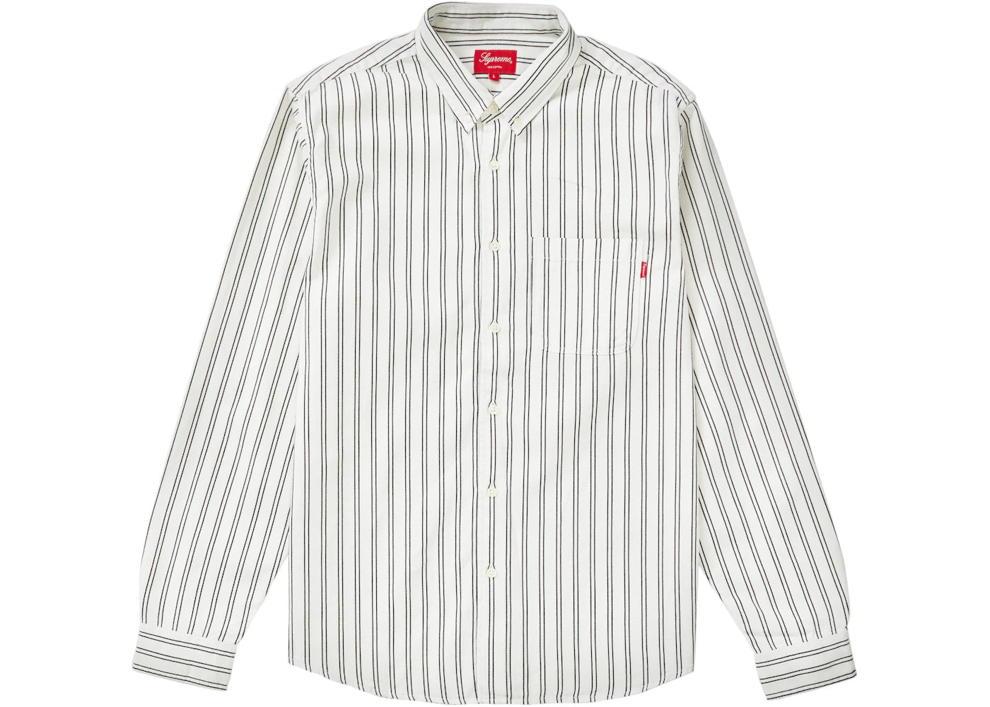 Supreme Stripe Twill Shirt White