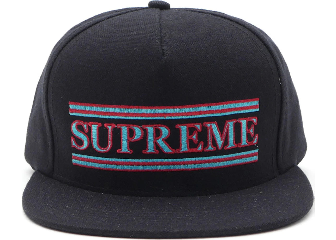 Supreme Striped 5 Panel Black