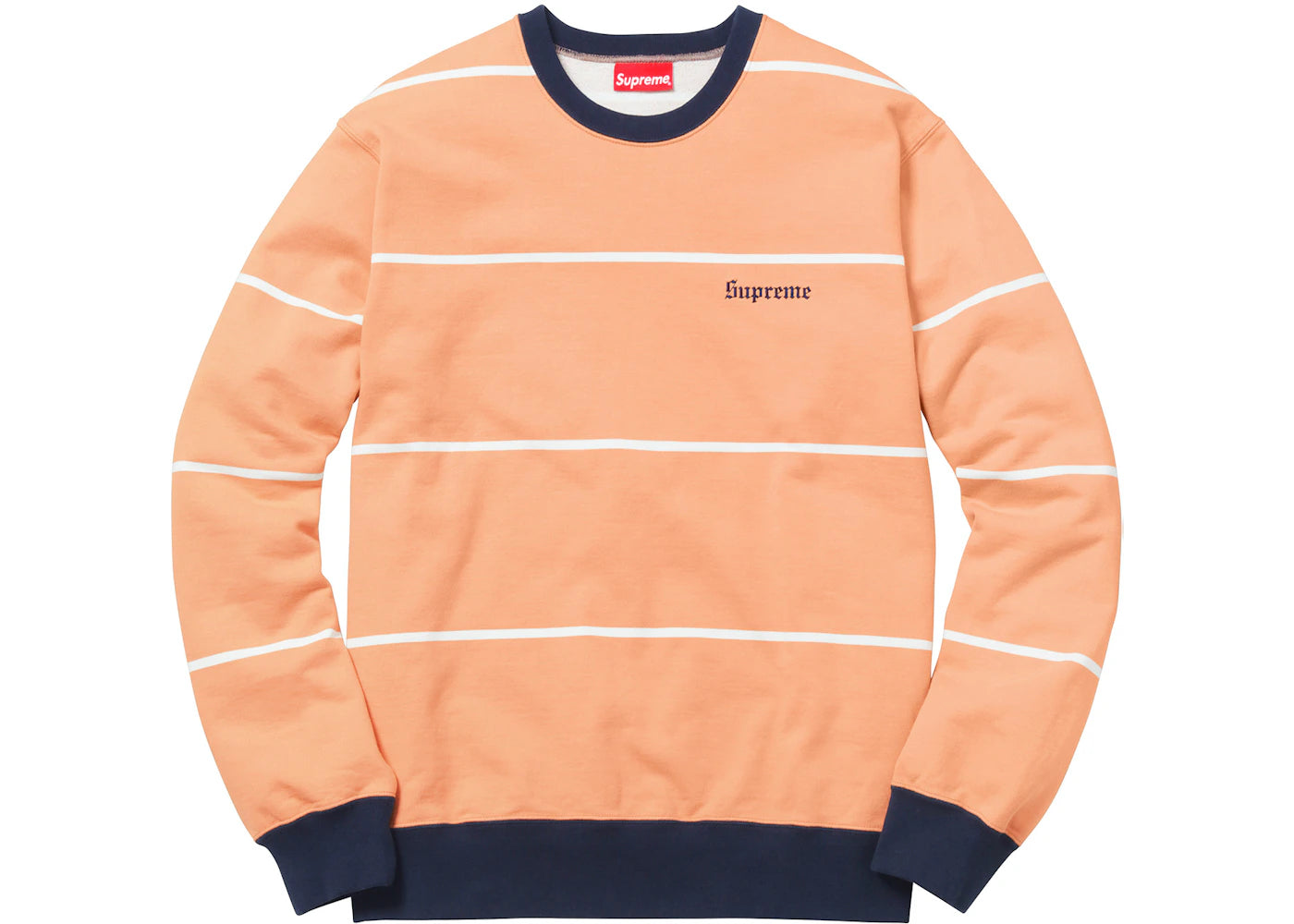 Supreme Striped Crewneck Peach