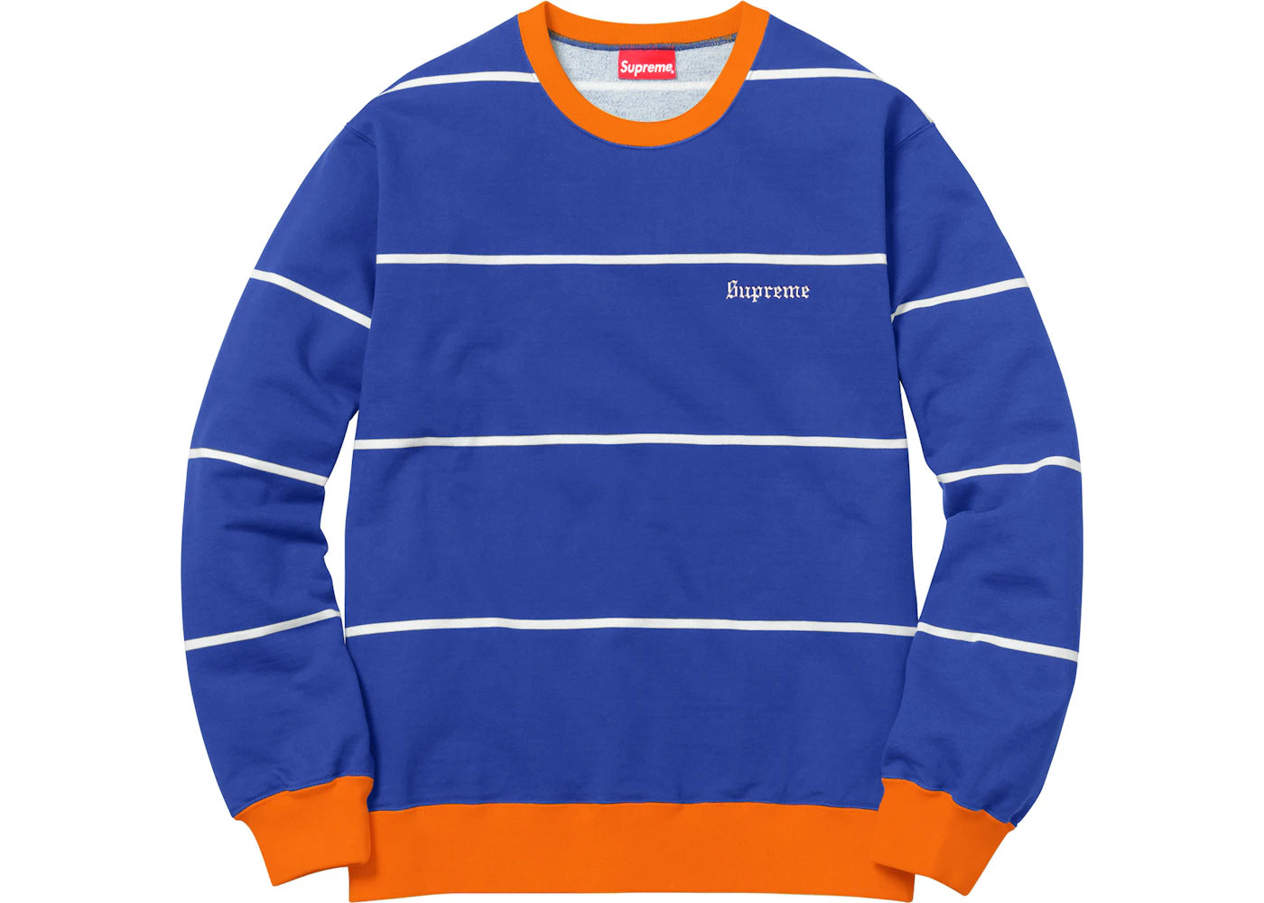 Supreme Striped Crewneck Royal