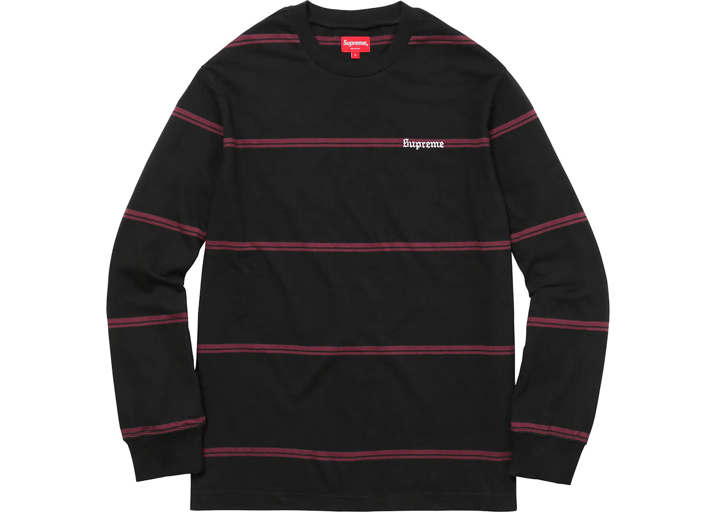 Supreme Striped L/S Top Black