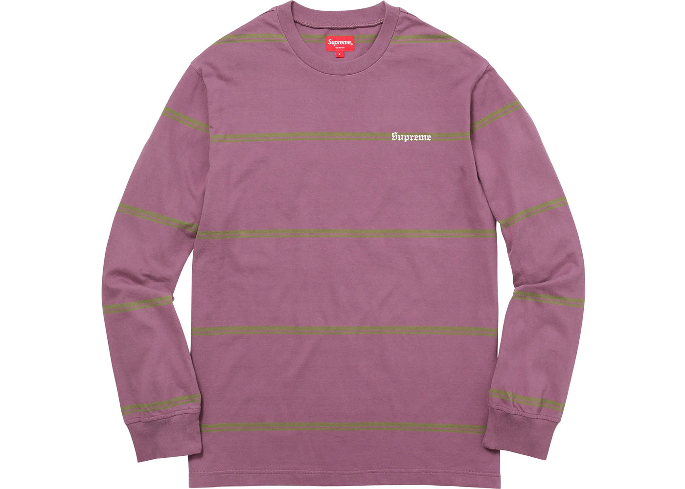 Supreme Striped L/S Top Dusty Purple