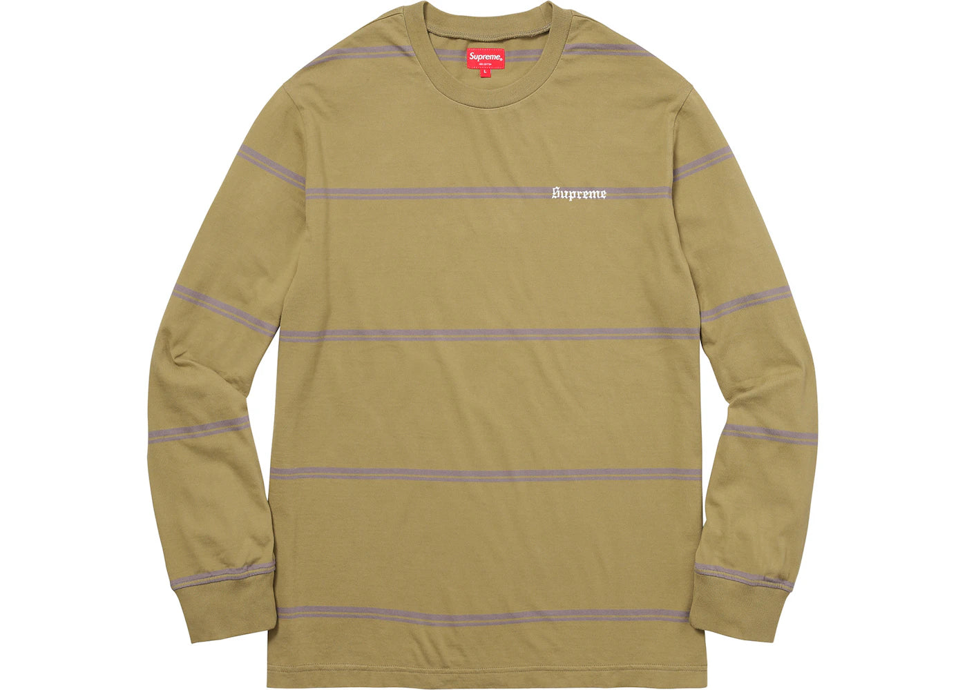 Supreme Striped L/S Top Olive