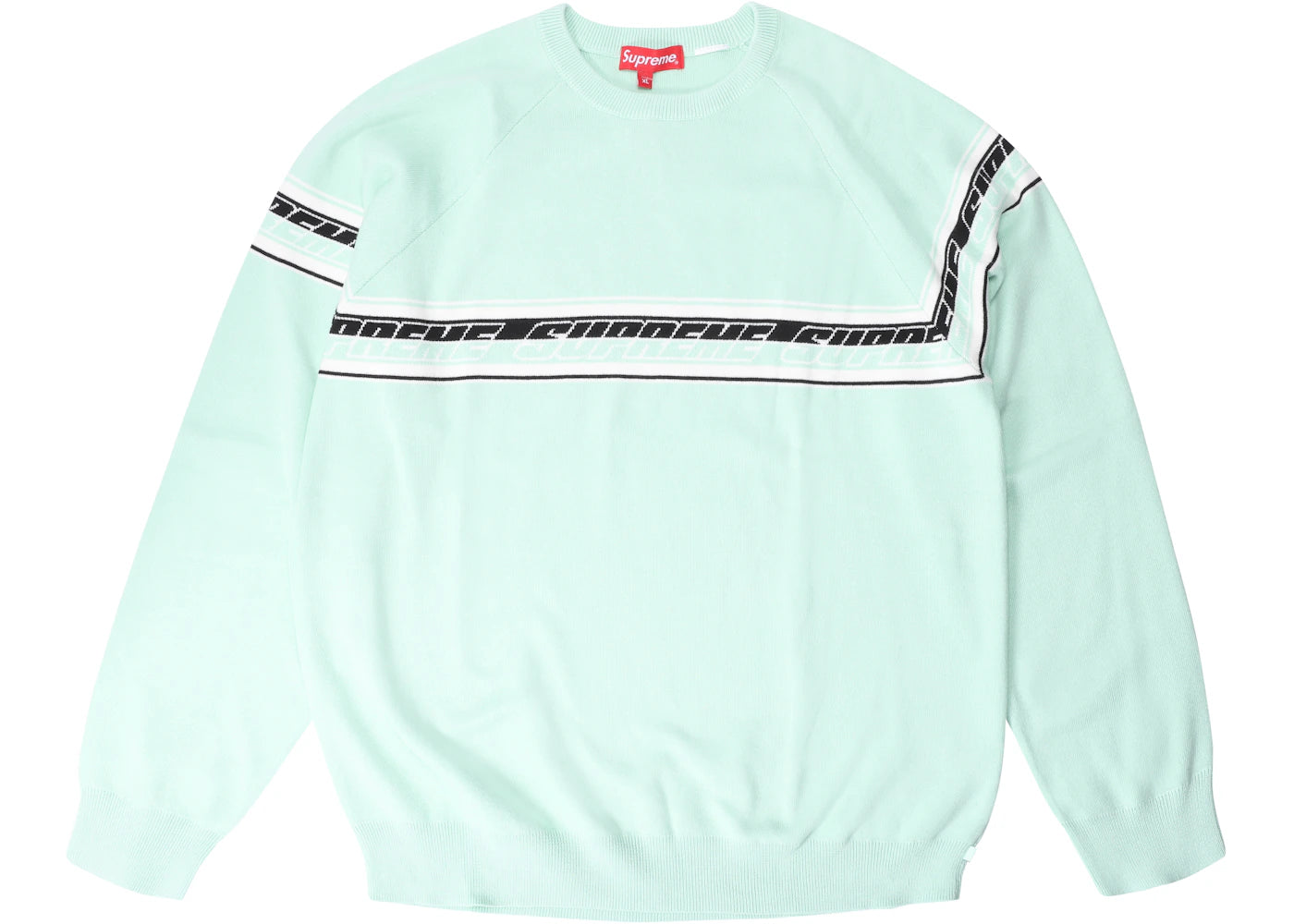 Supreme Striped Raglan Sweater Mint