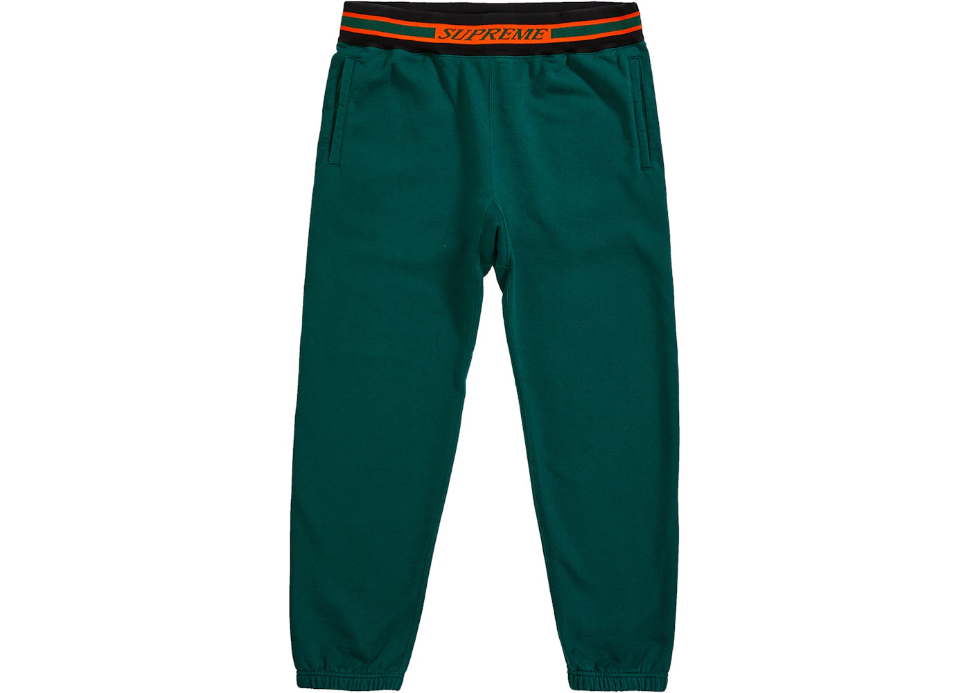 Supreme Striped Rib Sweatpant Dark Green