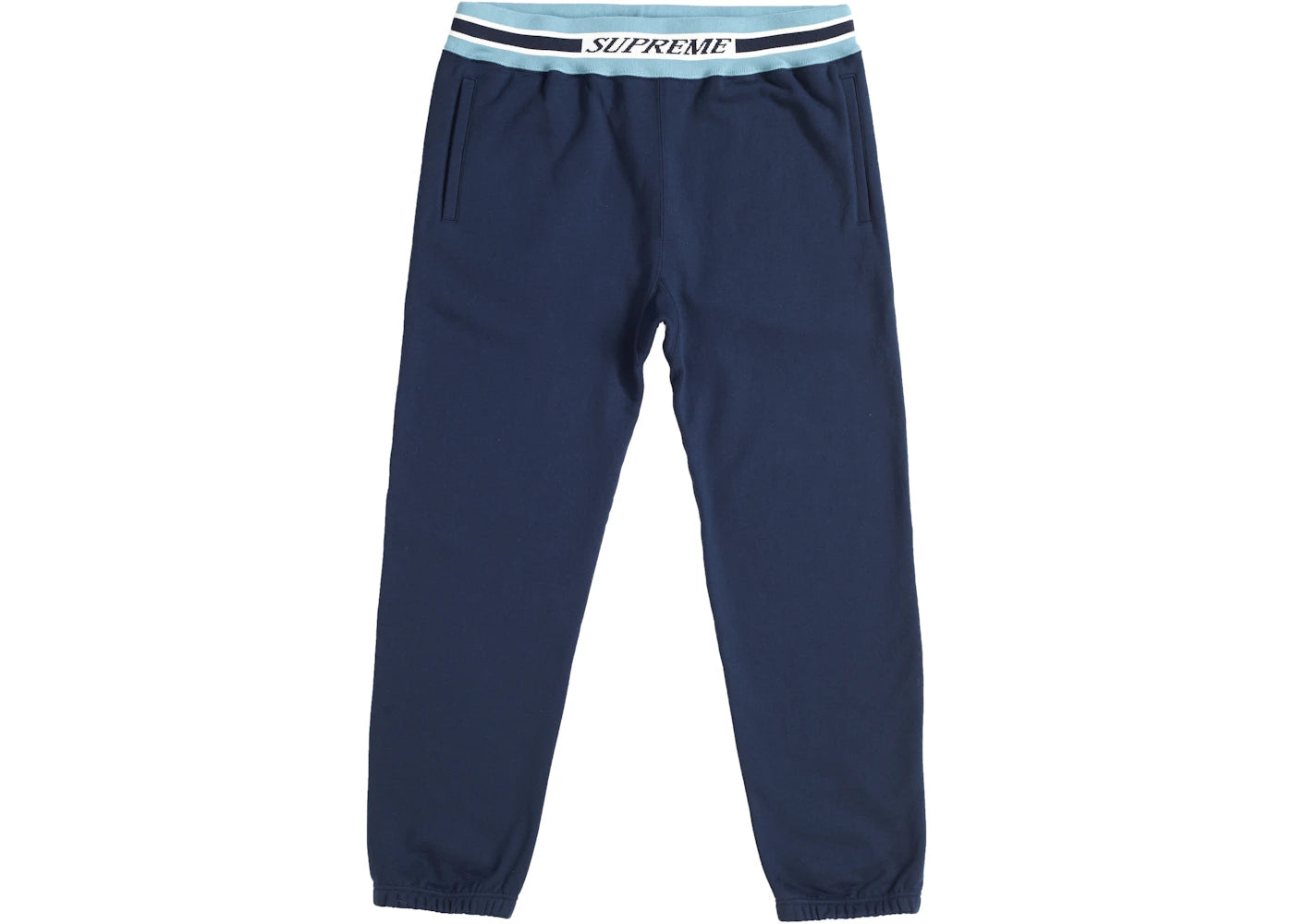Supreme Striped Rib Sweatpant Navy