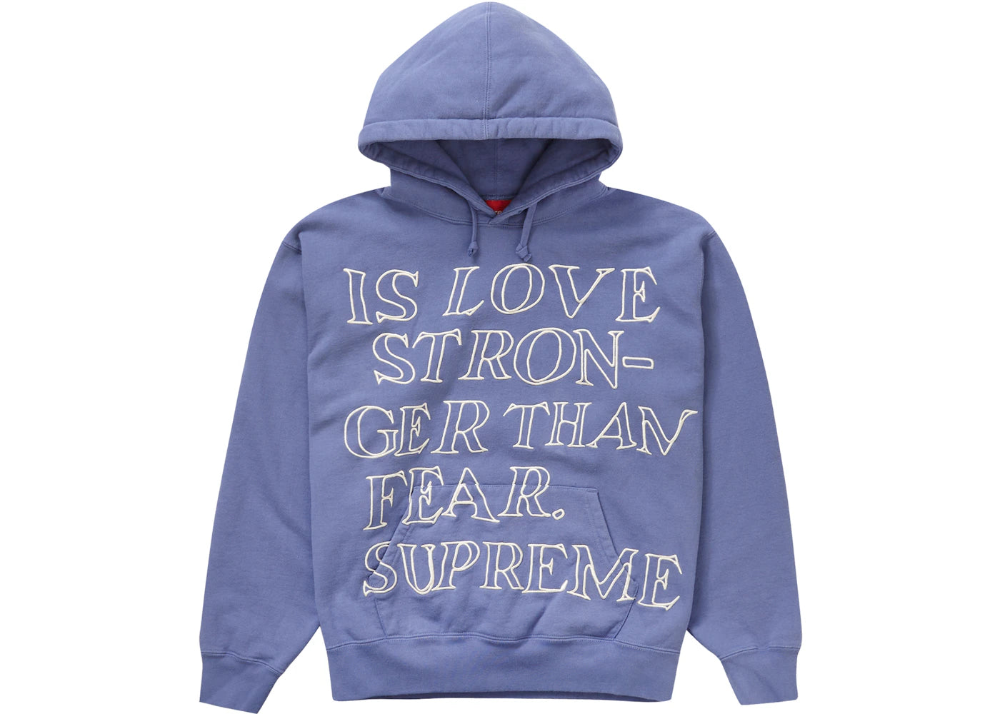 Supreme Stronger Than Fear Hooded Sweatshirt Light Purple