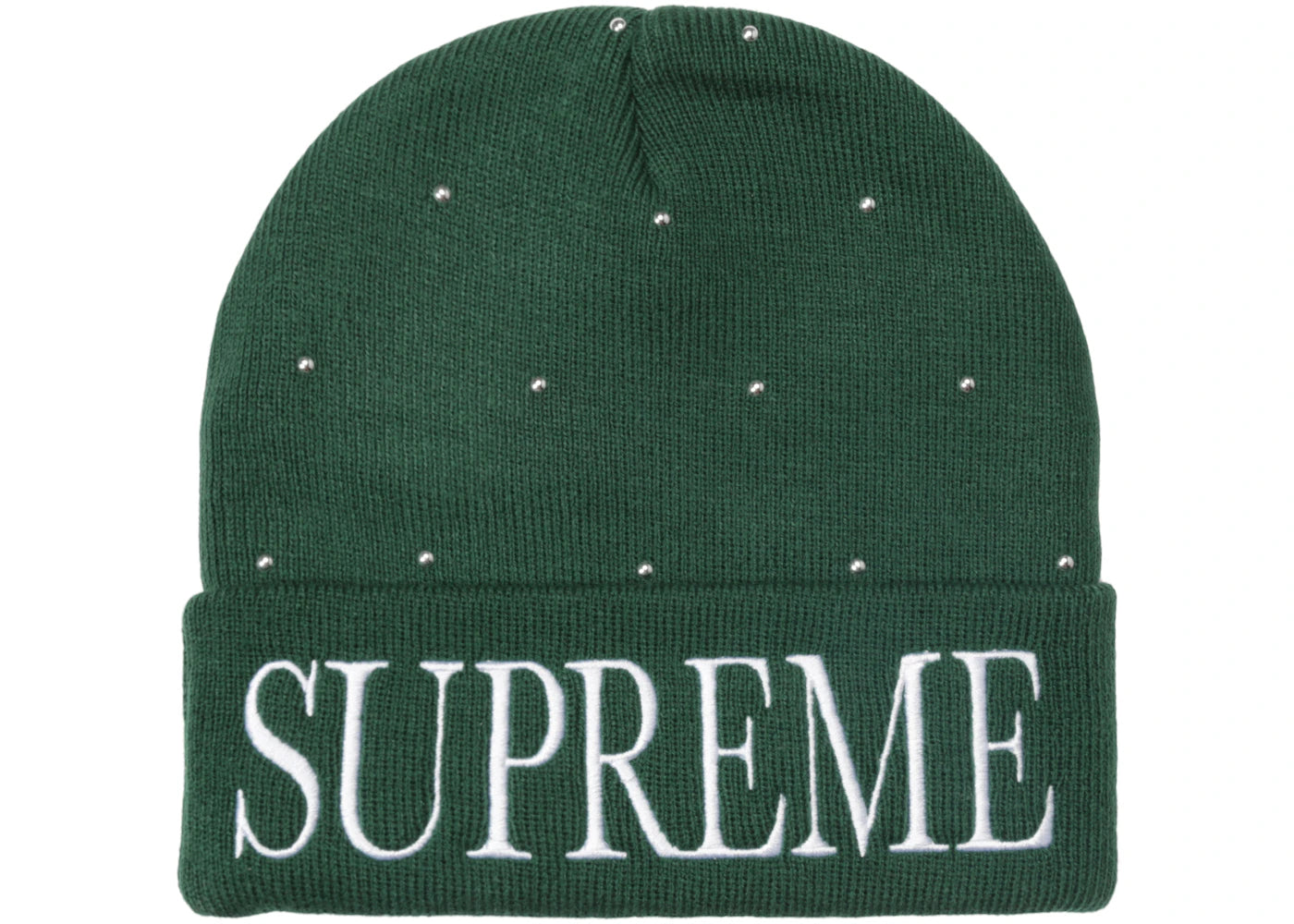 Supreme Studded Beanie Dark Green