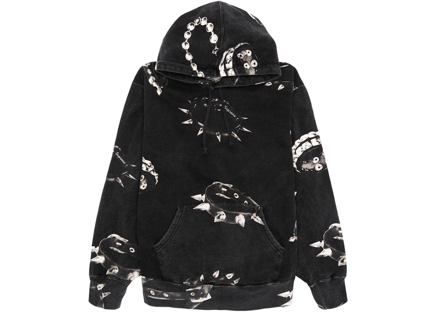 Supreme Studded Collars Hooded Sweatshirt Black