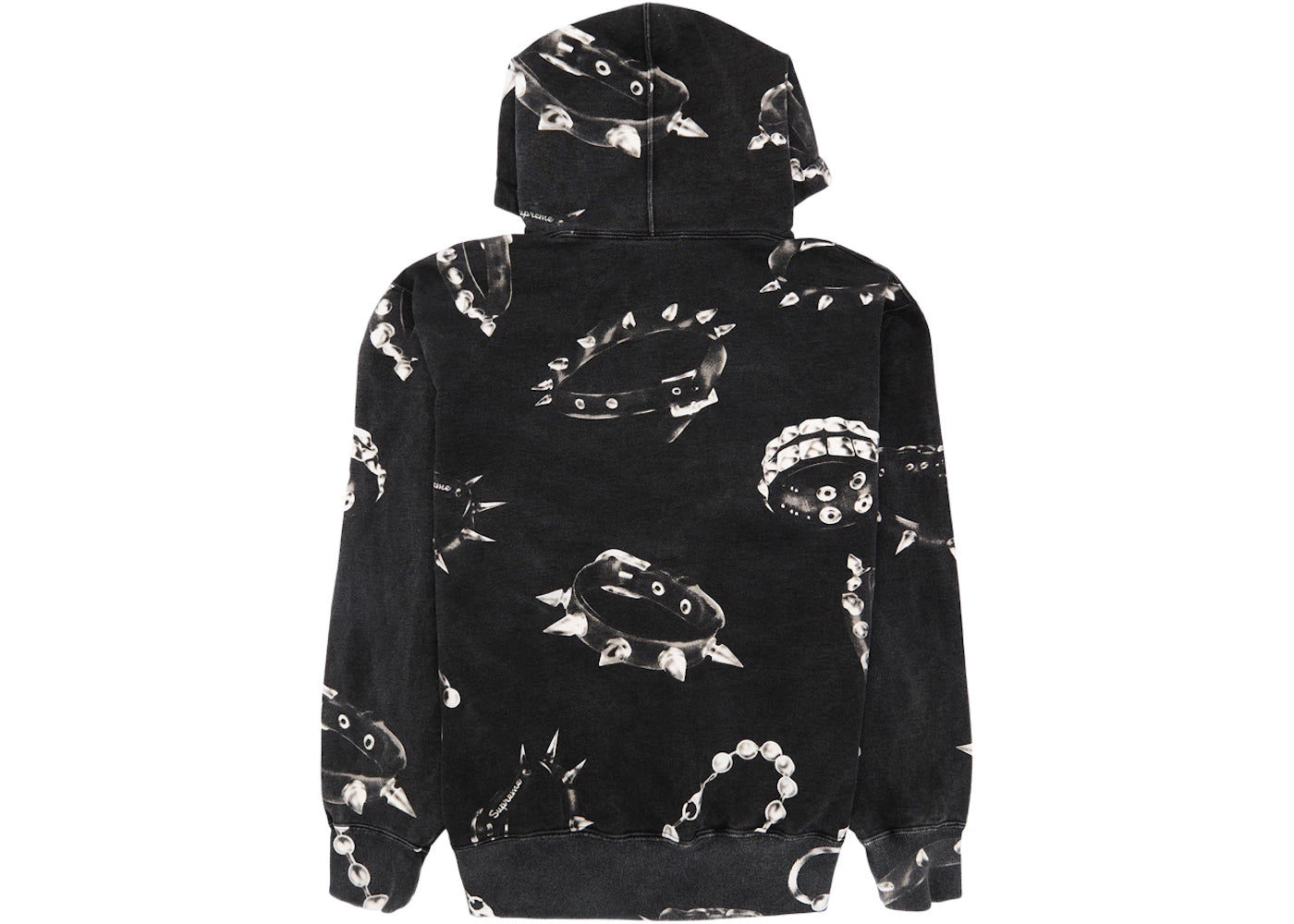 Supreme Studded Collars Hooded Sweatshirt Black