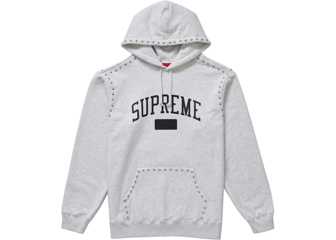 Supreme Studded Hooded Sweatshirt (FW18) Ash Grey