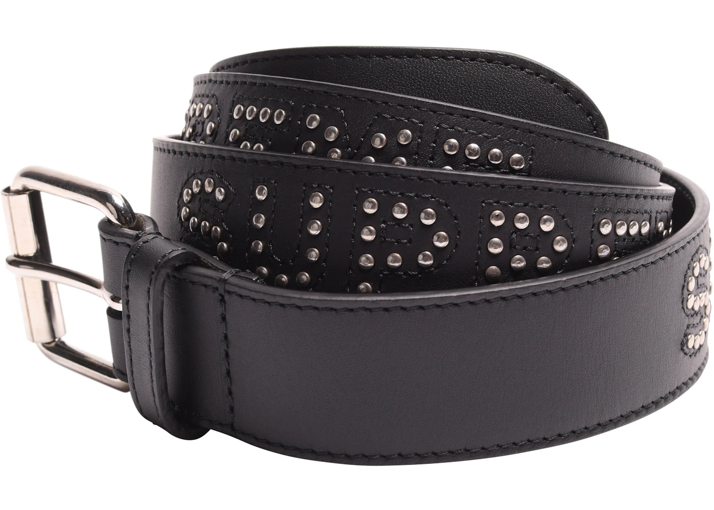 Supreme Studded Logo Belt Black