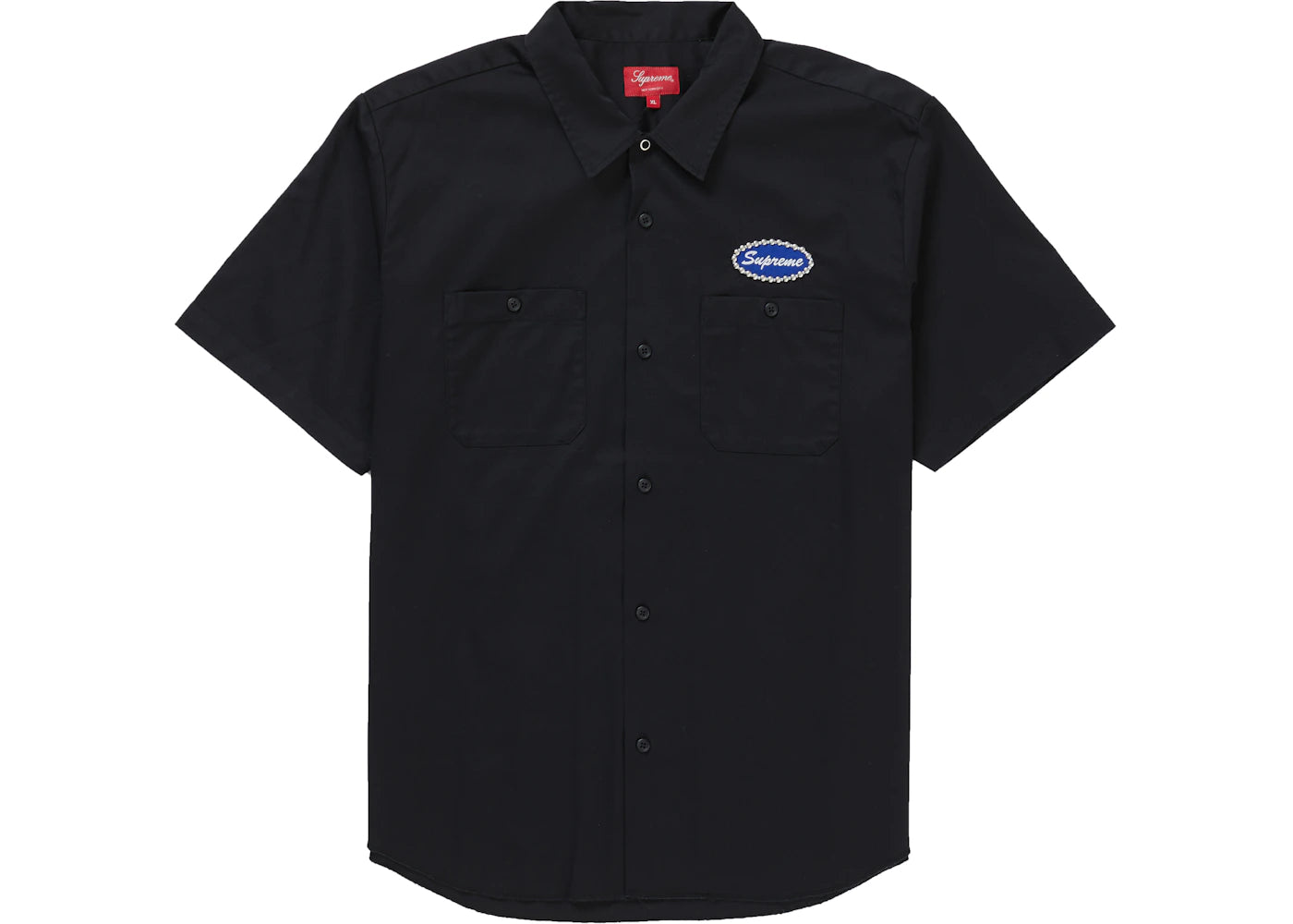 Supreme Studded Patch S/S Work Shirt Black