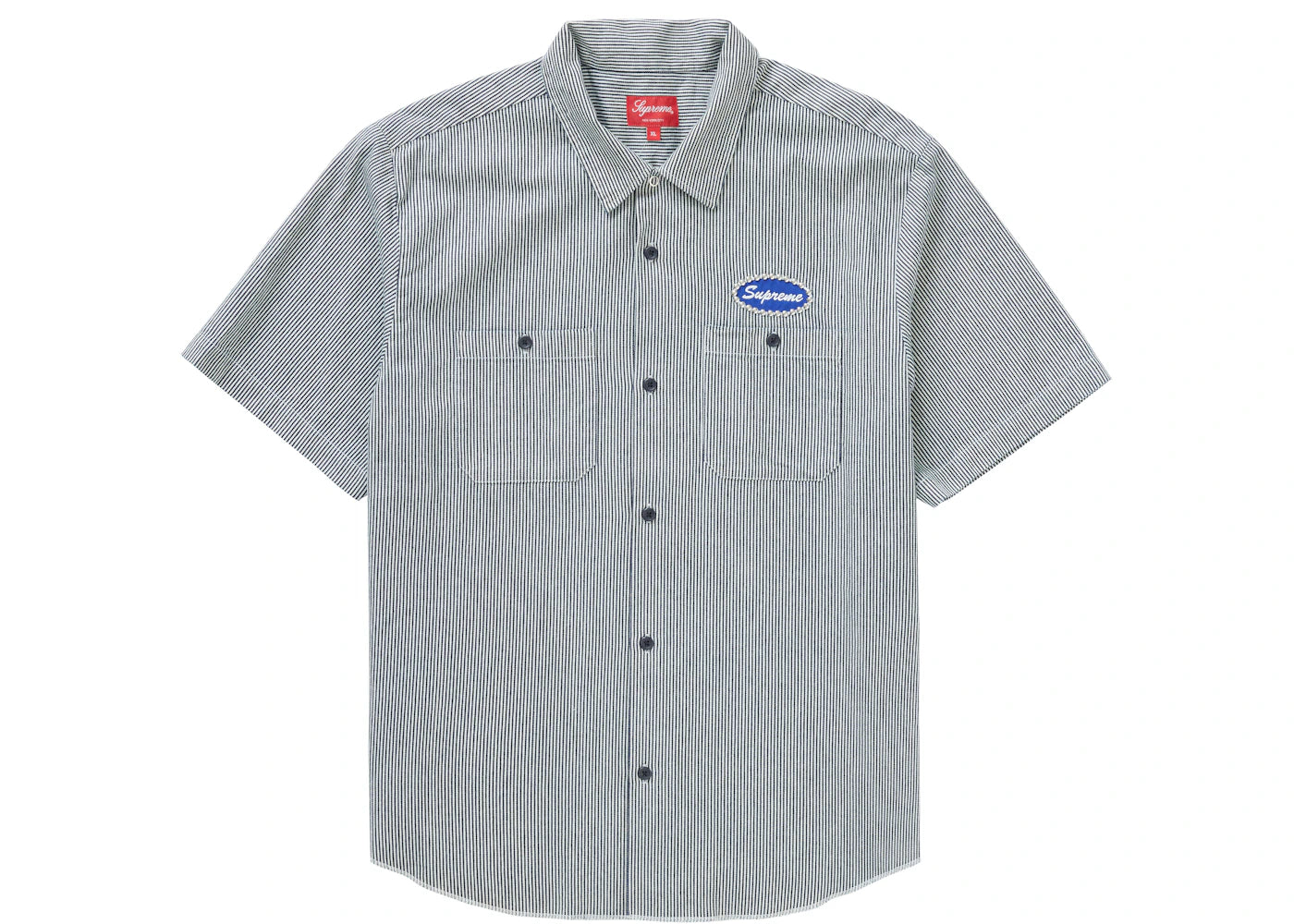 Supreme Studded Patch S/S Work Shirt Stripe