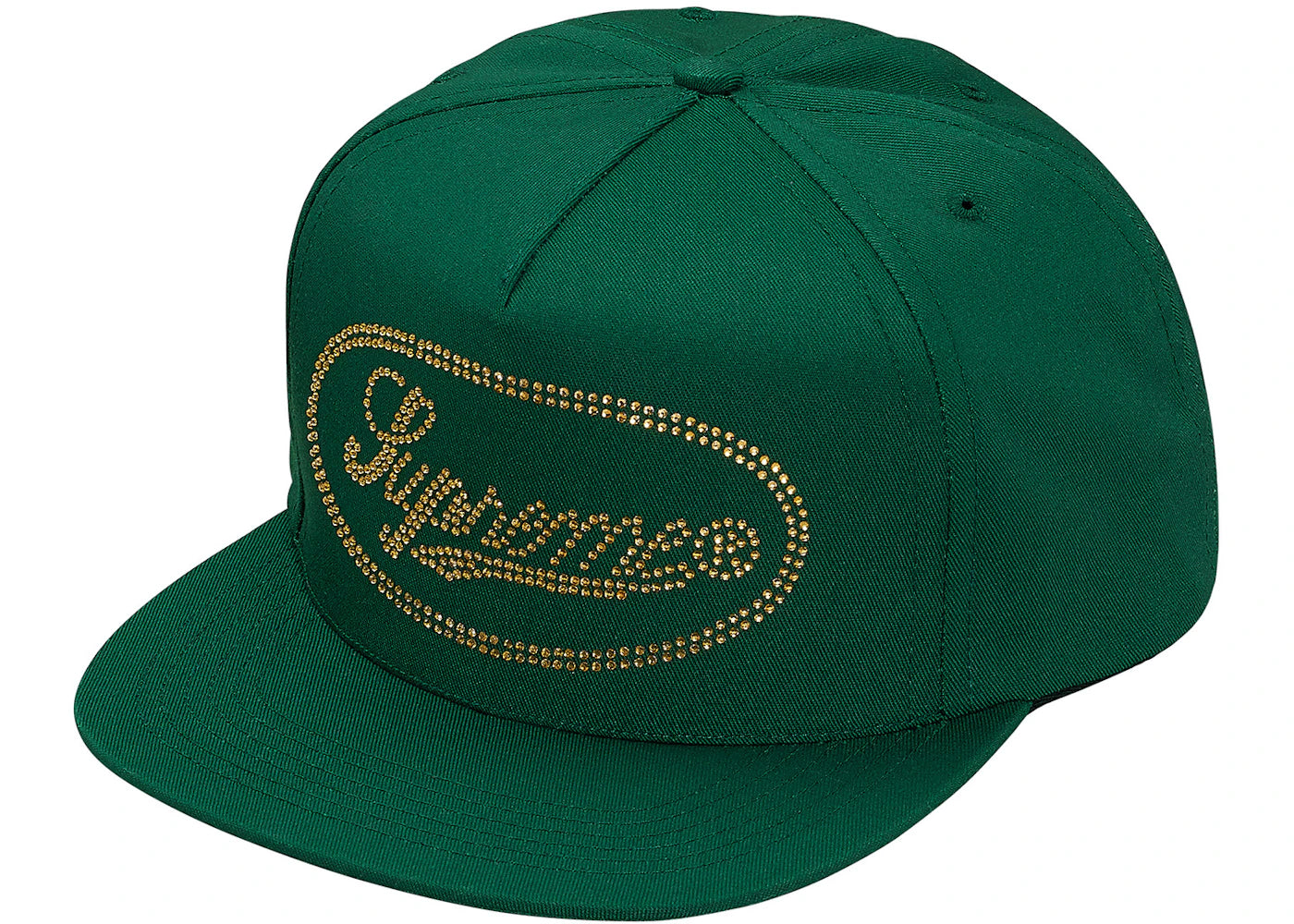 Supreme Studded Script Logo 5-Panel Green