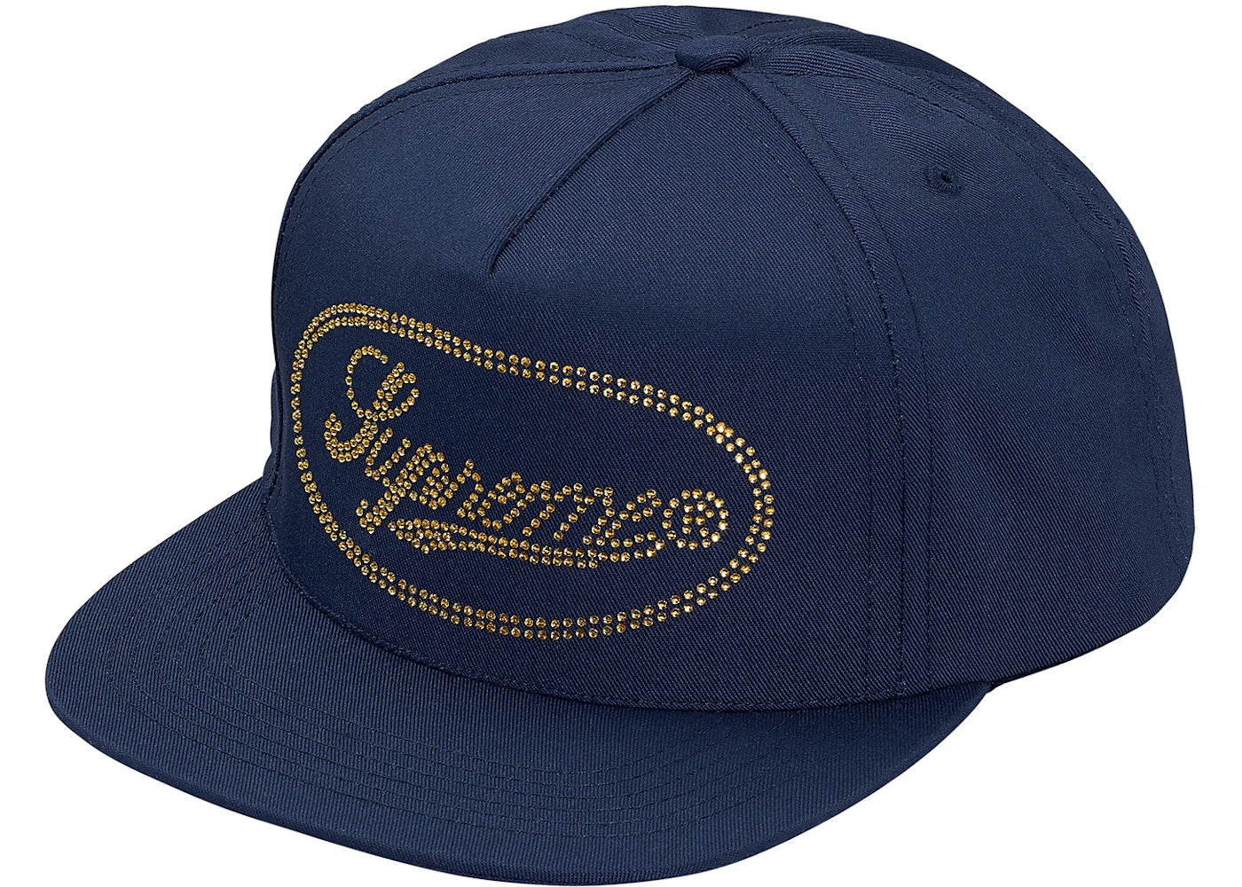 Supreme Studded Script Logo 5-Panel Navy