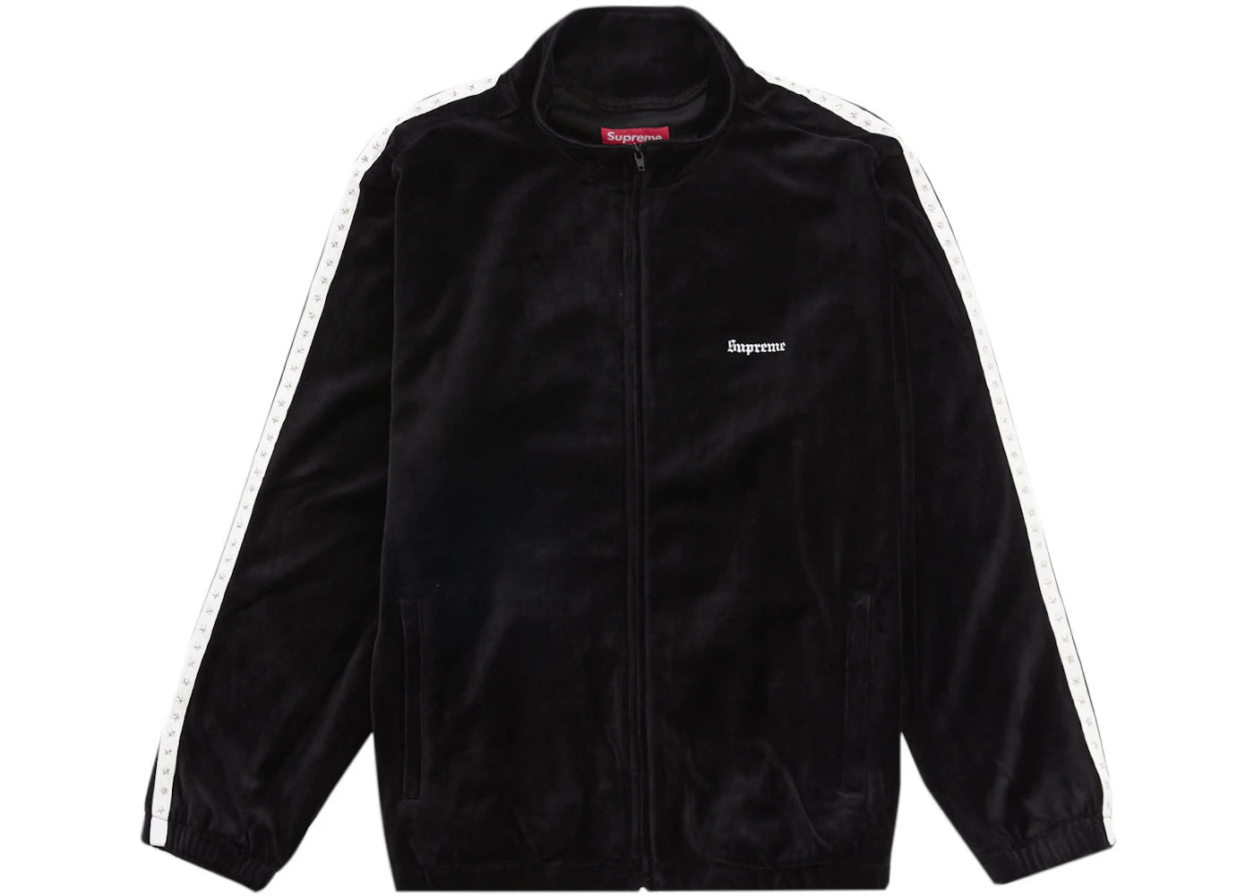 Supreme Studded Velour Track Jacket Black