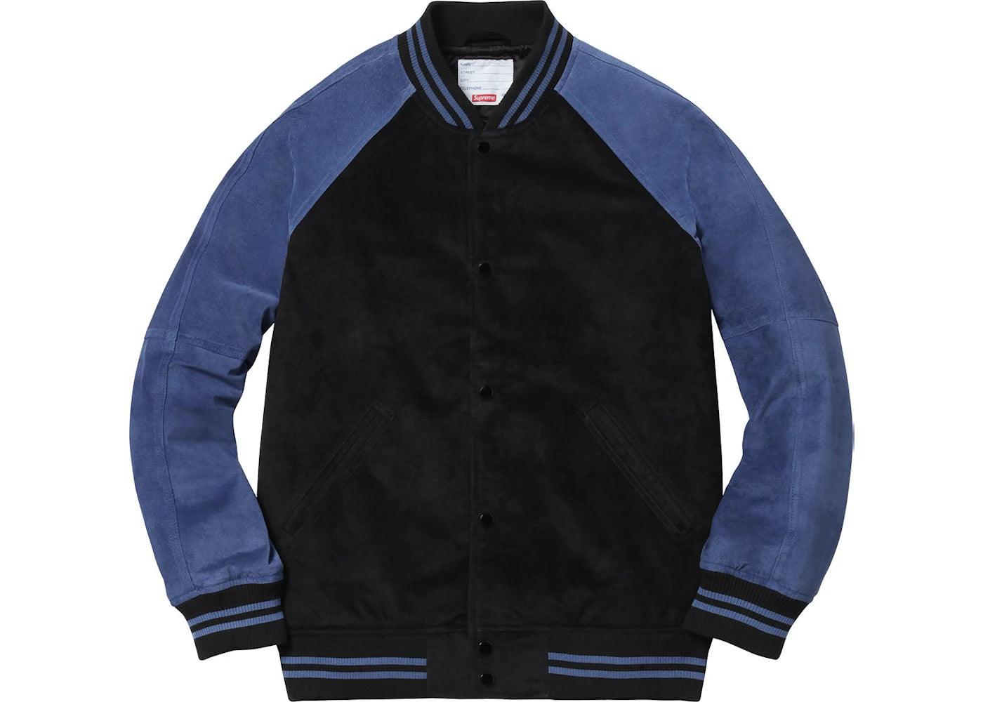 Supreme Suede Varsity Jacket Blue