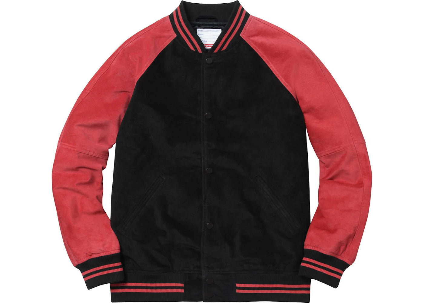 Supreme Suede Varsity Jacket Red