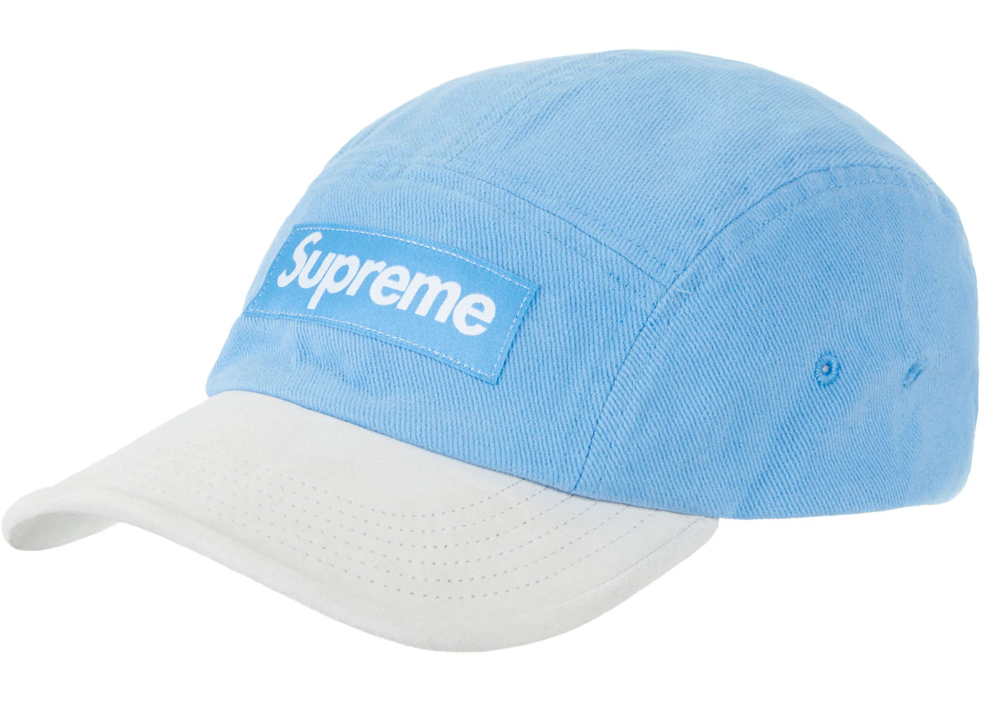 Supreme Suede Visor Camp Cap Light Blue