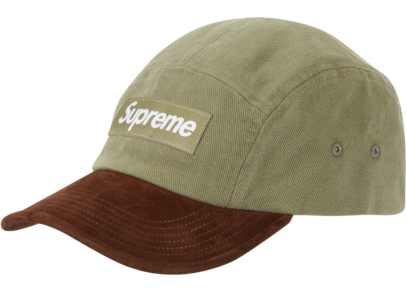 Supreme Suede Visor Camp Cap Light Olive