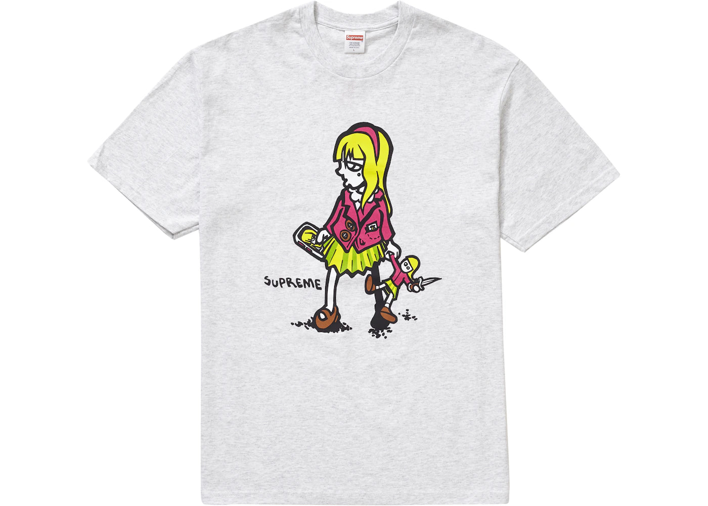 Supreme Suzie Switchblade Tee Ash Grey