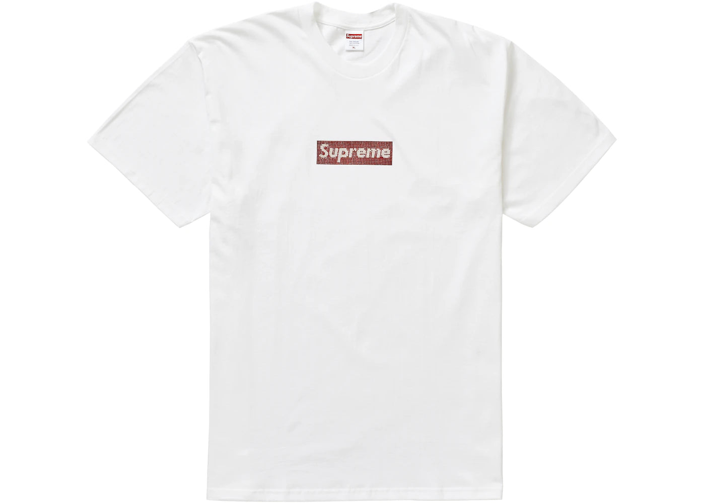 Supreme Swarovski Box Logo Tee White