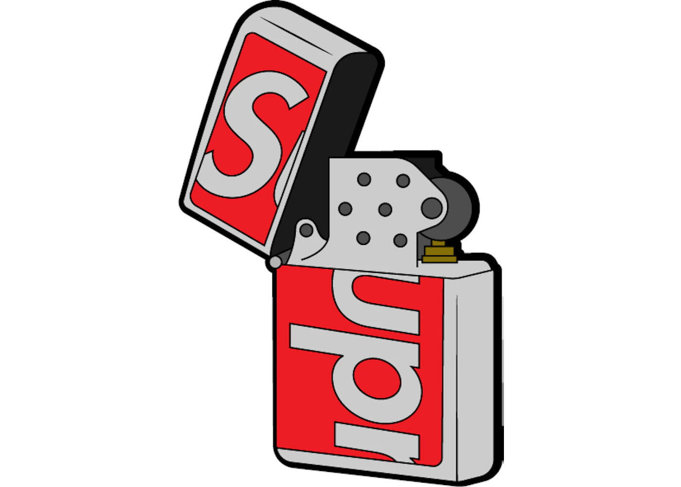 Supreme Swarovski Zippo Red