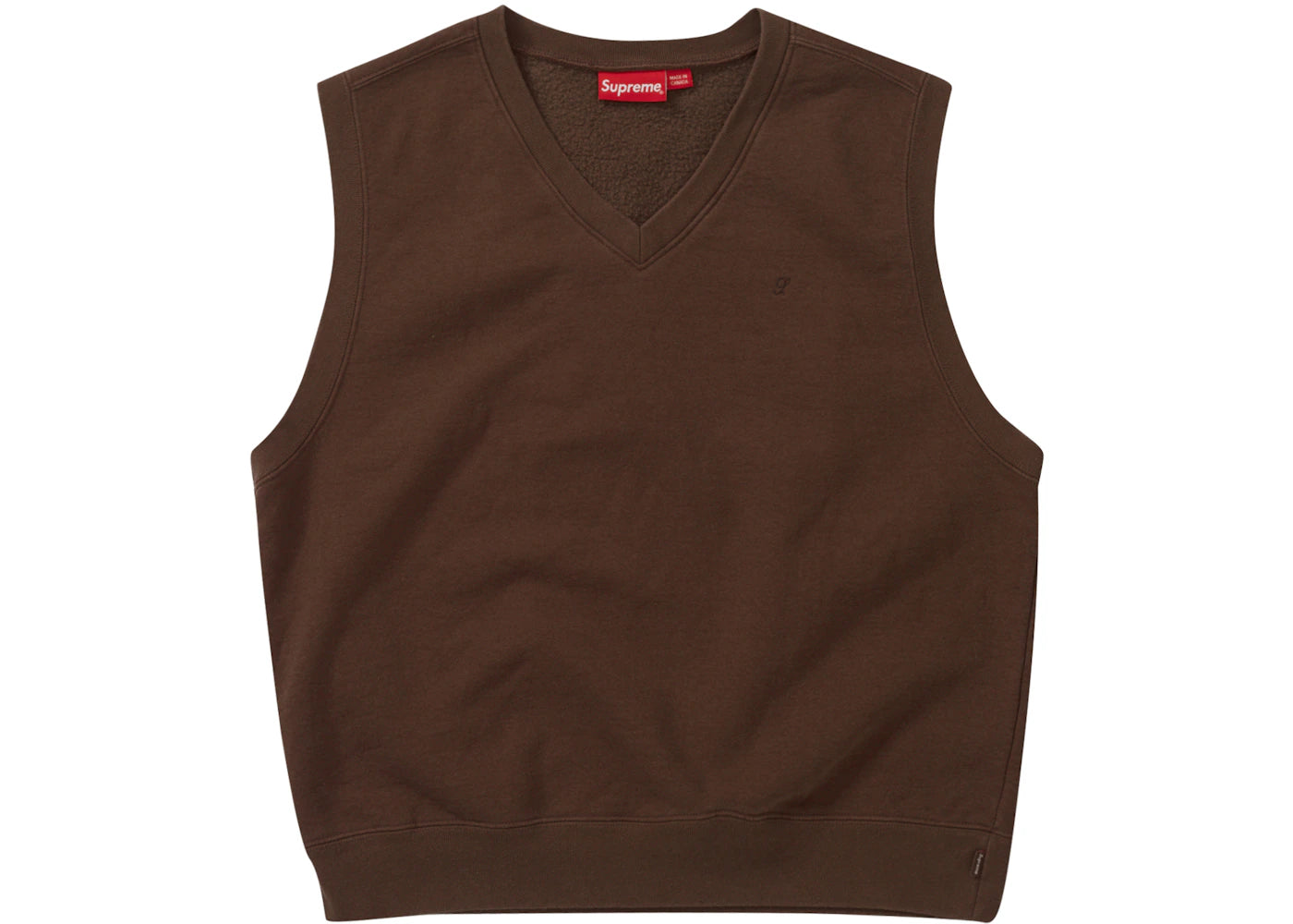 Supreme Sweatshirt Vest Brown