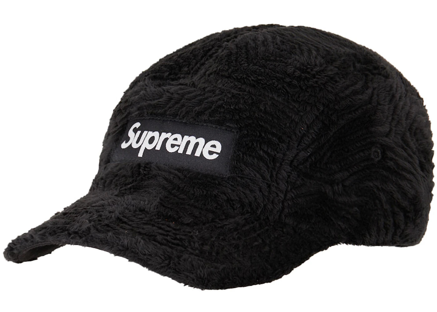 Supreme Swirl Fleece Camp Cap Black