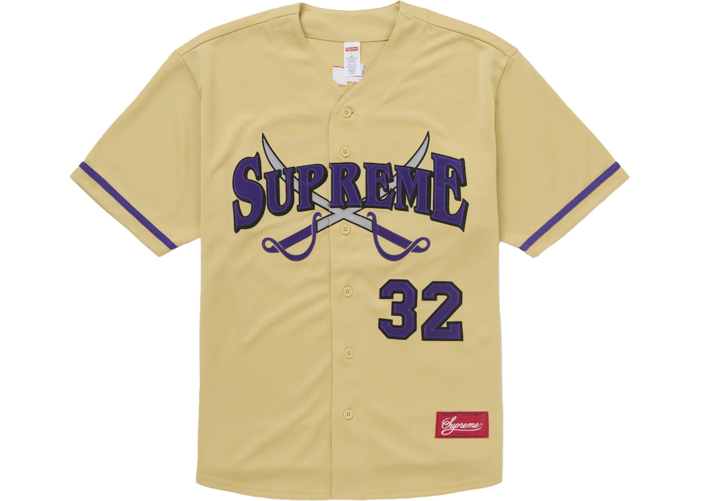 Supreme Swords Baseball Jersey Gold