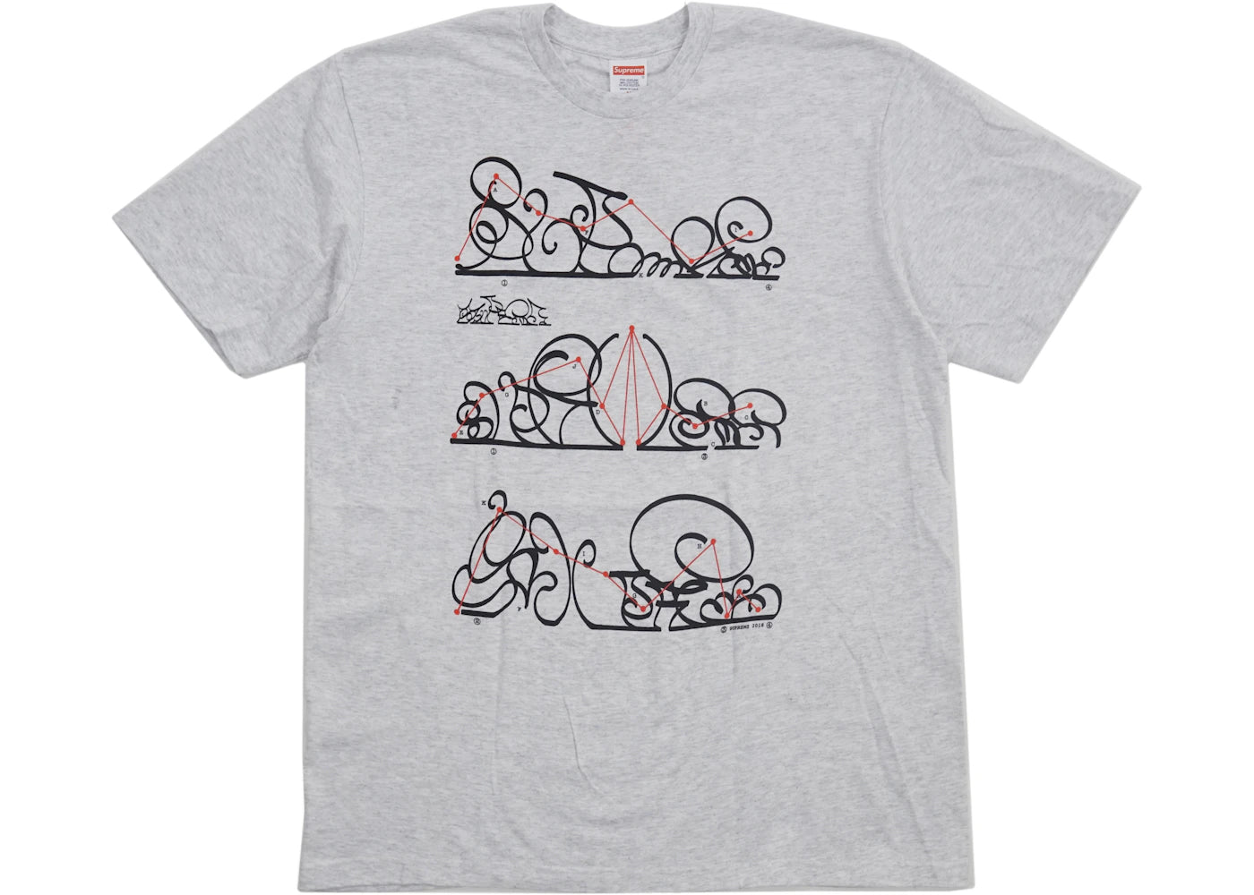 Supreme System Tee Ash Grey