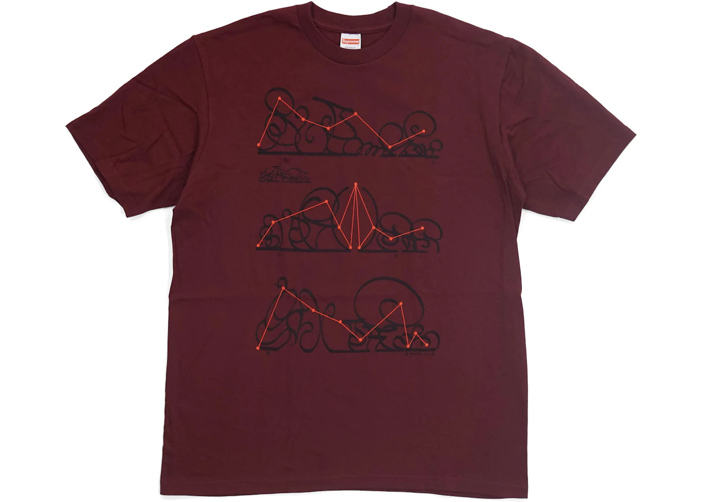 Supreme System Tee Burgundy