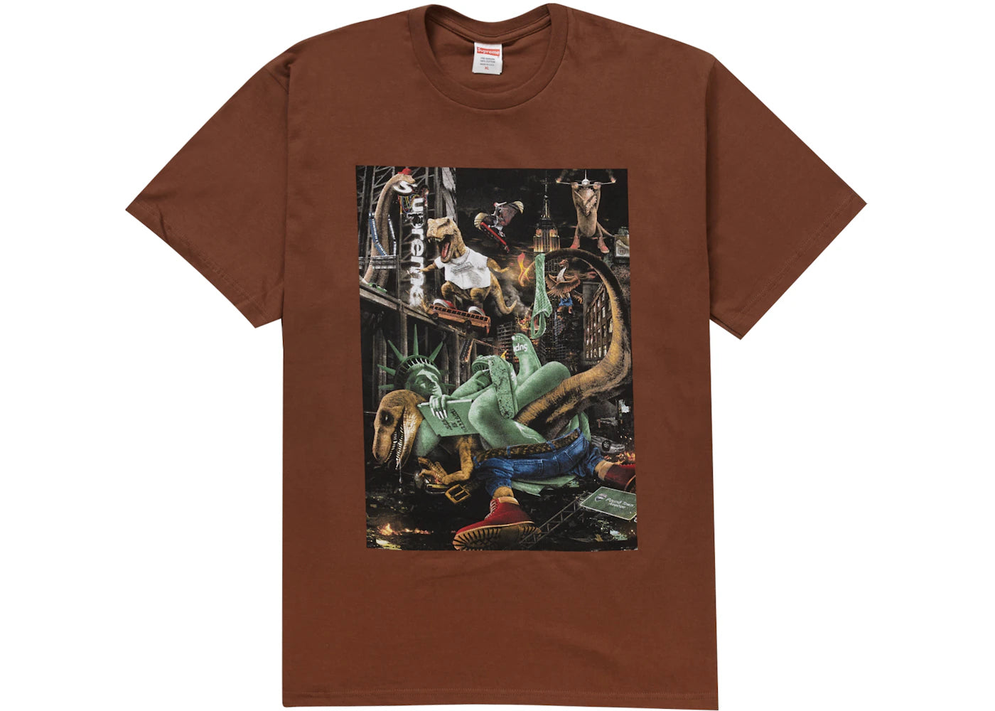 Supreme T-Rex Tee Brown