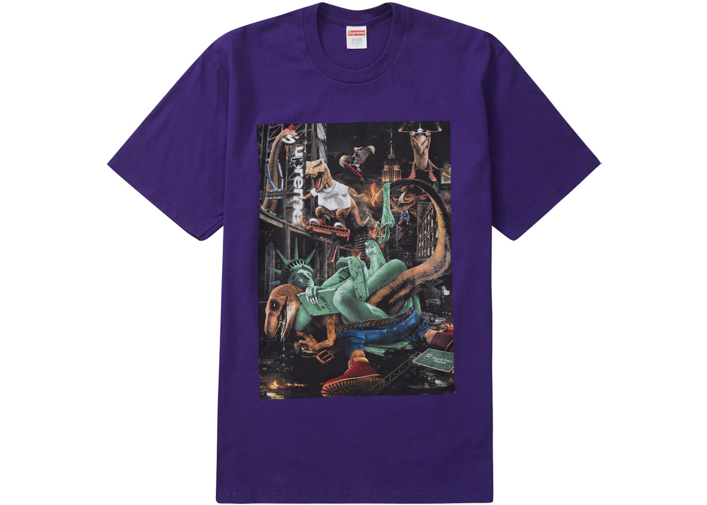 Supreme T-Rex Tee Purple
