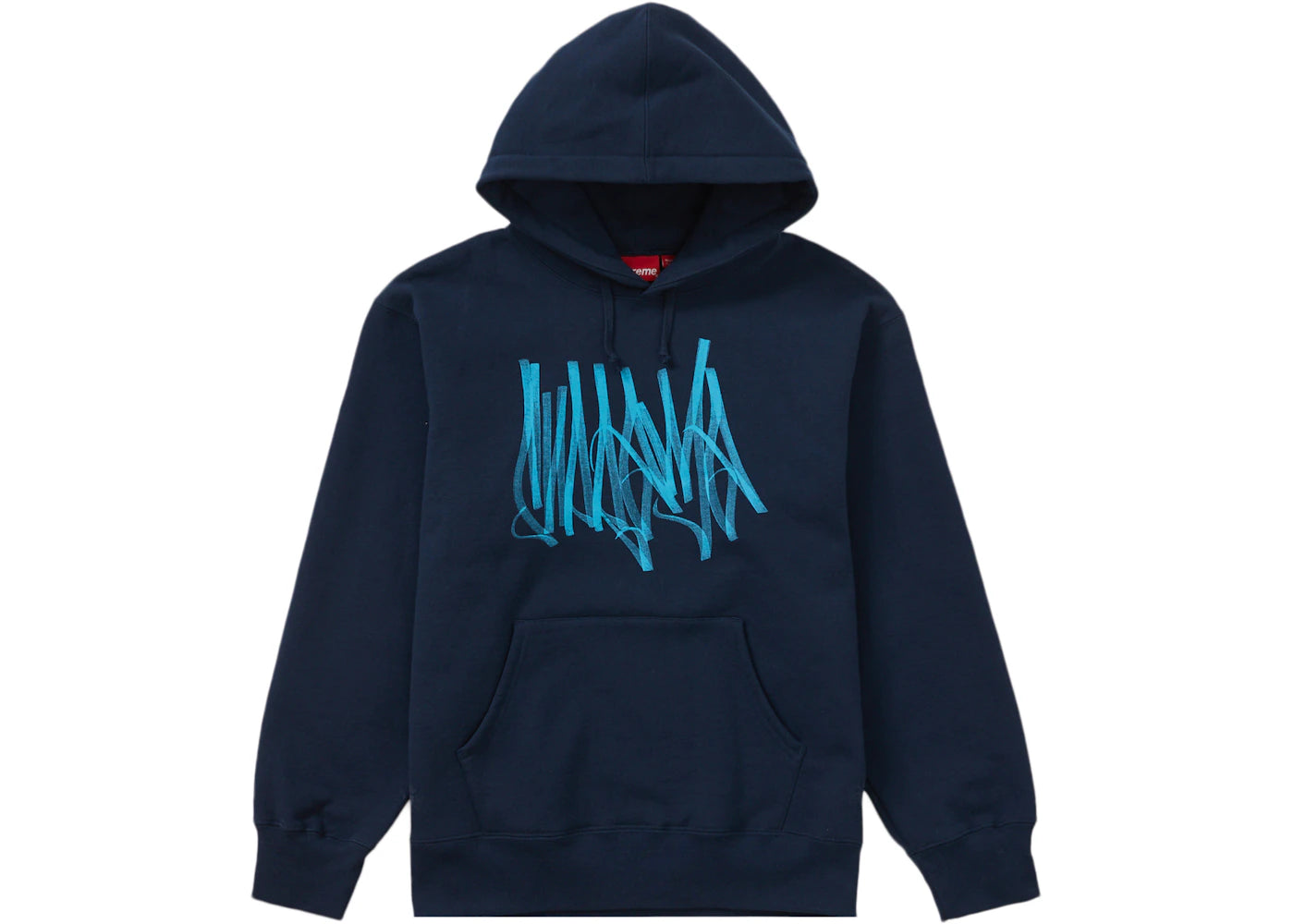 Supreme Tag Hooded Sweatshirt Navy
