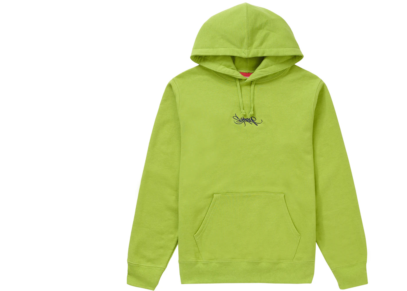 Supreme Tag Logo Hooded Sweatshirt Lime