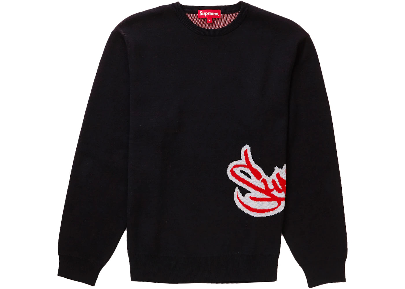 Supreme Tag Logo Sweater Black