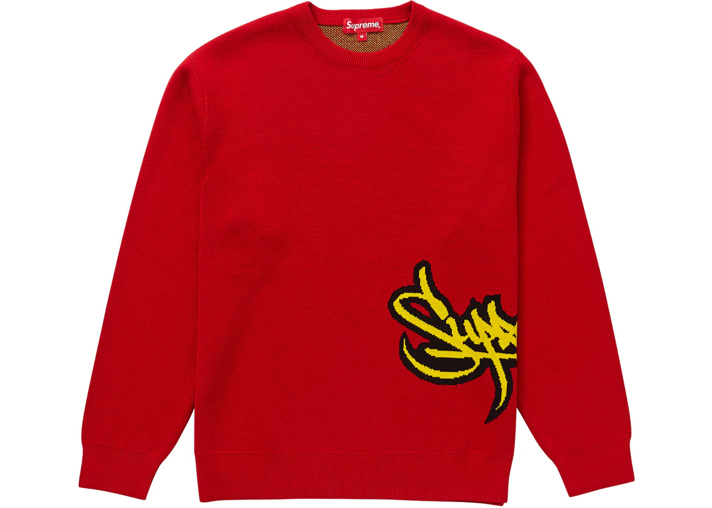 Supreme Tag Logo Sweater Red