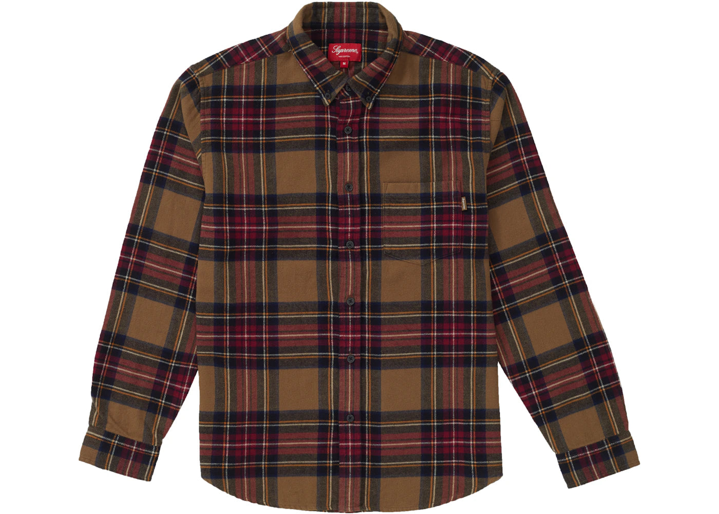 Supreme Tartan Flannel Shirt Tan