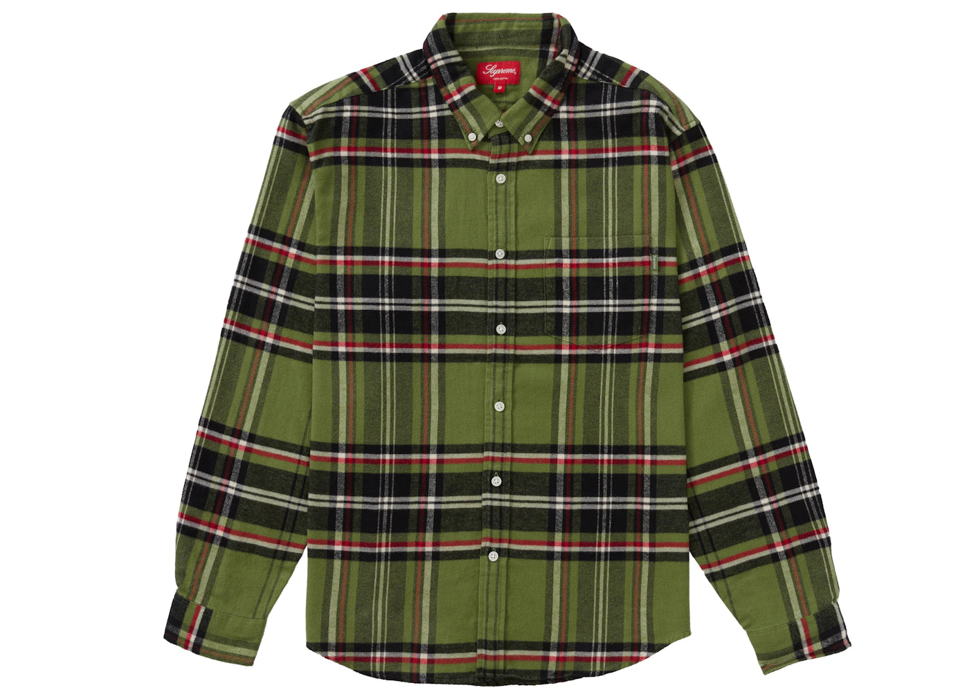 Supreme Tartan Flannel Shirt Green