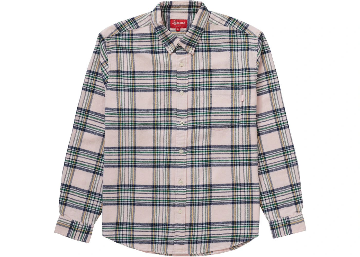 Supreme Tartan Flannel Shirt Pale Pink