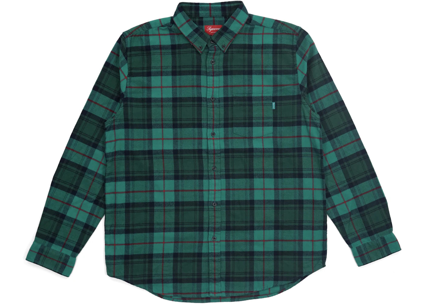 Supreme Tartan L/S Flannel Shirt Green
