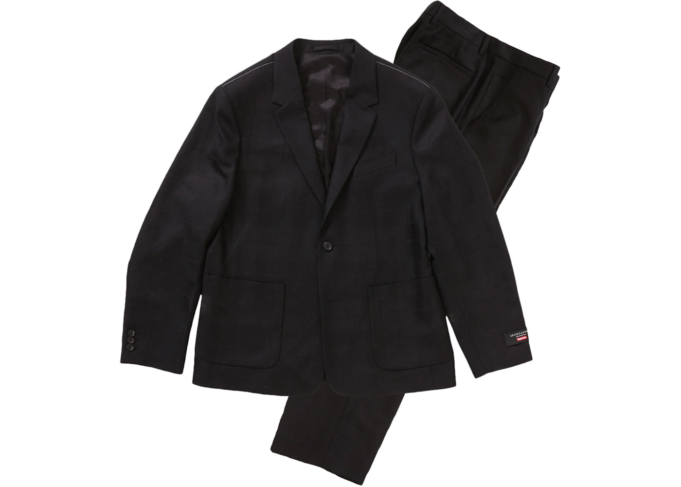Supreme Tartan Wool Suit Black