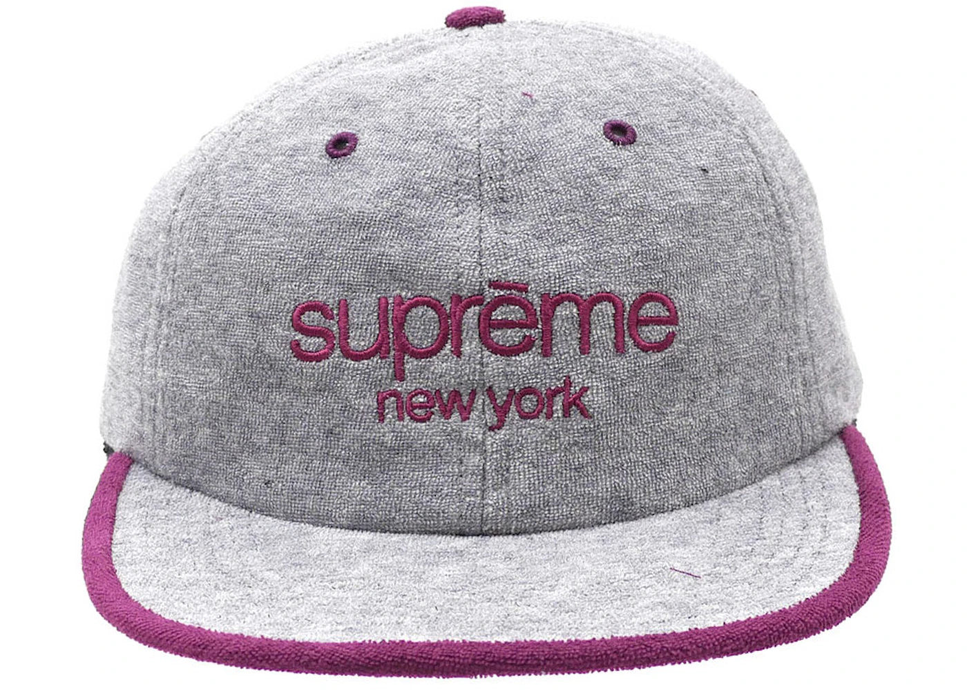 Supreme Terry Classic Logo 6 Panel Grey